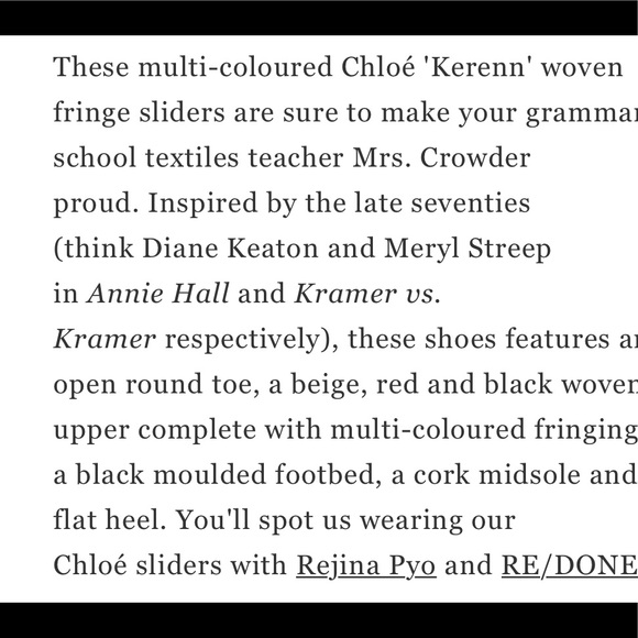 Chloe Kerenn Woven Leather Fringe Sandal Slide - Picture 11 of 11